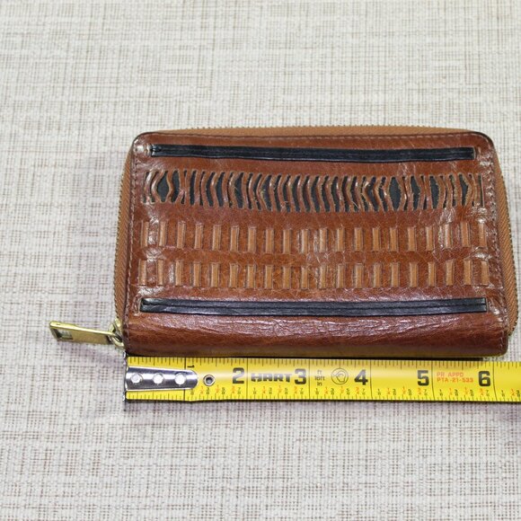 Fossil Leather Brown and Black Wallet - Picture 6 of 7